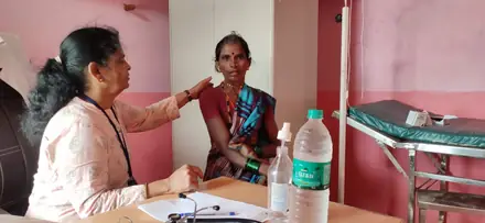 The screening team at work in Darshnapur