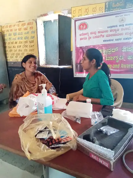 The screening team at work in Gangu Nayak Tanda