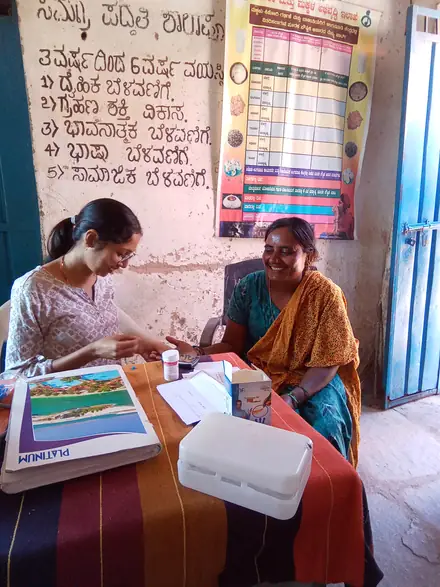 The screening team at work in Rama Nayak Tanda