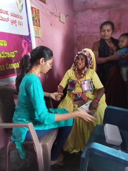 The screening team at work in Sheva Nayak Tanda