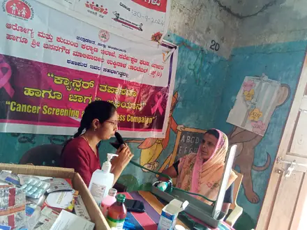 The screening team at work in Badali Ward
