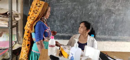 The screening team at work in Karbari Tanda