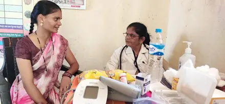 The screening team at work in Harnager Tanda