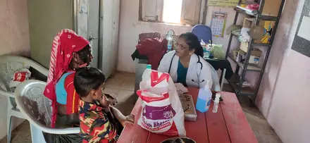The screening team at work in Kadamager Tanda