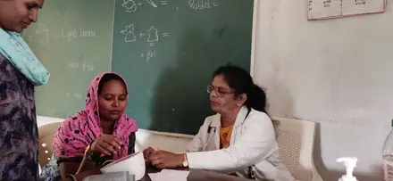 The screening team at work in Kalu Nayak Tanda