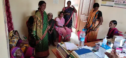 The screening team at work in Ukkinal